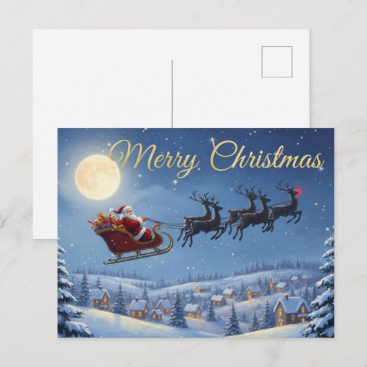 Vintage Christmas Postcard Briefkaart (Voorkant / Achterkant)