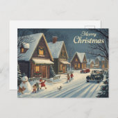 Vintage Christmas Postcard Feestdagenkaart (Voorkant / Achterkant)