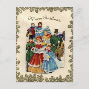 Vintage Christmas Postcard Feestdagenkaart