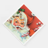 Vintage Christmas Retro Santa party servetten (Hoek)