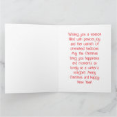 Vintage Christmas Robin postzegel Kaart (Binnen)