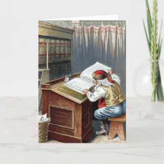 Vintage Christmas, Saint Nicholas Naughty or Nice Kaart
