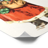 Vintage Christmas, Santa Claus Die Cut Image Poster (Hoek)