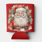 Vintage Christmas Santa Claus Smiling Blikjeskoeler (Achterkant)