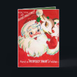 Vintage Christmas Santa rendier voeg tekstkaart to Feestdagen Kaart<br><div class="desc">ontwerp op www.etsy.com/Shop/VanityFlairDesigns</div>