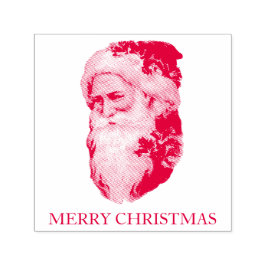 VINTAGE CHRISTMAS SANTA RUBBER STAMP ZELFINKTENDE STEMPEL