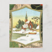 Vintage Christmas Scene Briefkaart (Voorkant)