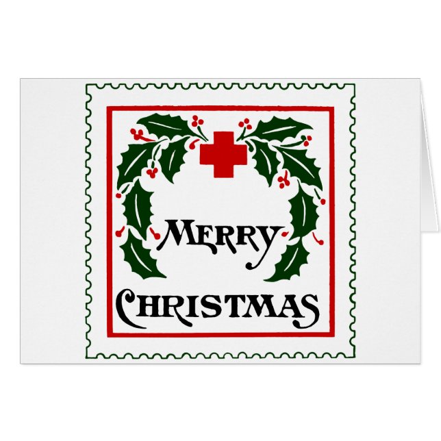 VINTAGE CHRISTMAS SEAL CARD (Voorkant Horizontaal)