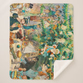 Vintage Christmas Sherpa Blanket Deken (Voorkant)