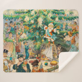 Vintage Christmas Sherpa Blanket Deken (Voorkant (horizontaal))
