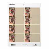 Vintage Christmas Sledding Grote Cadeau Labels (Full Sheet)