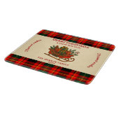 Vintage Christmas Sleigh with Gifts and Plaid  Snijplank (Hoek)