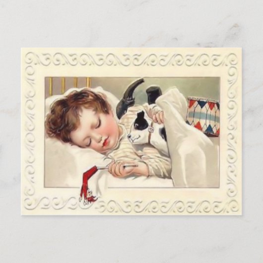 Vintage Christmas Slumber Briefkaart (Voorkant)