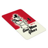 Vintage Christmas Sno Man gloeit magneet (Rechterzijde)