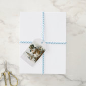 Vintage Christmas Snowman Cadeaulabel (Met Touw)