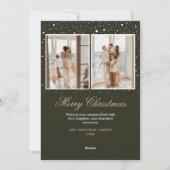 Vintage Christmas Snowman Foto Vakantie Kaarten (Achterkant)