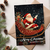 Vintage Christmas Snowman Greeting Card Template Feestdagenkaart