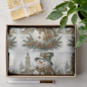 Vintage Christmas Snowman Tissuepapier (Geschenk)