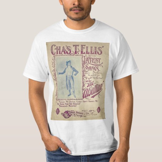 Vintage Christmas Song Cover T-shirt (Voorkant)