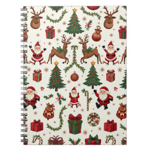 Vintage Christmas Spiral Foto Notitieboek