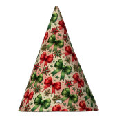 Vintage Christmas Stars en Bows Patroon Feesthoedjes (Rechts)