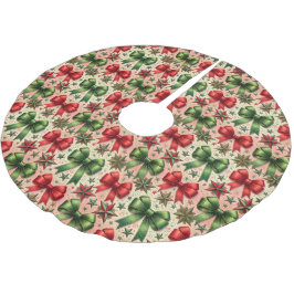 Vintage Christmas Stars en Bows Patroon Kerstboom Rok