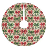 Vintage Christmas Stars en Bows Patroon Kerstboom Rok (Voorkant)
