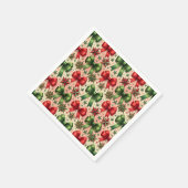 Vintage Christmas Stars en Bows Patroon Servet (Hoek)