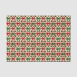 Vintage Christmas Stars en Bows Patroon Tissuepapier