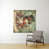 Vintage Christmas Tapestry Wandkleed (In Situ (horizontaal))