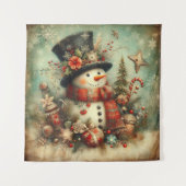 Vintage Christmas Tapestry Wandkleed (Voorkant)