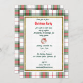 Vintage Christmas Tartan Plaid Kaart (Voorkant / Achterkant)