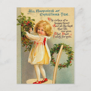 Vintage Christmas Tide Briefkaart