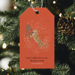 Vintage Christmas Tiger | Orange Cadeaulabel<br><div class="desc">"Voeg een vleugje charme toe aan uw kerstcadeaus met deze Vintage Christmas Tiger met Christmas Tree Sinaasappel Gift Labels. Met een grillige tijger naast een feestelijk versierde kerstboom in warme oranje tinten, brengen deze cadeau-labels een nostalgisch maar speels gevoel in uw vakantieverpakking. Ideaal voor iedereen die op zoek is naar...</div>