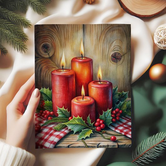 Vintage Christmas tissue paper pine wreath design Tissuepapier