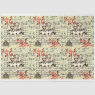VINTAGE CHRISTMAS TISSUE PAPIER