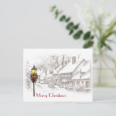 Vintage Christmas Town Briefkaart (Staand voorkant)
