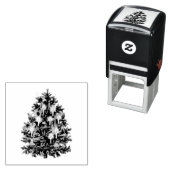 VINTAGE CHRISTMAS TREE RUBBER STAMP  ZELFINKTENDE STEMPEL (In situ)
