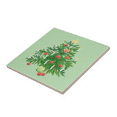 Vintage Christmas Tree with a Star Tegeltje (Zijkant)