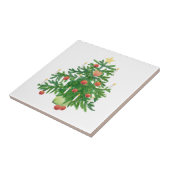 Vintage Christmas Tree with a Star White Tegeltje (Zijkant)