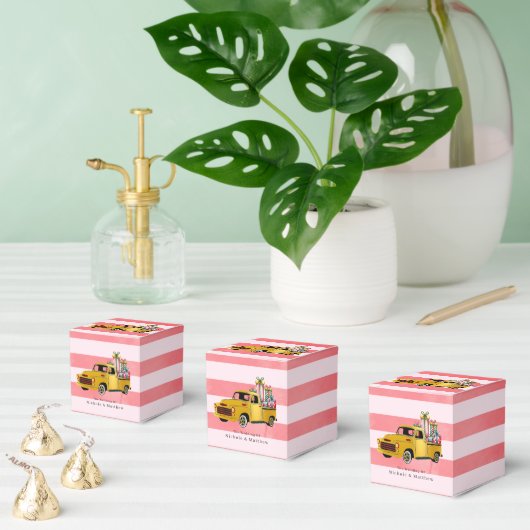 Vintage Christmas Truck Wedding Bedankdoosjes (Meervoudige)