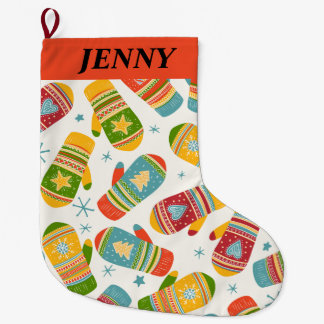VINTAGE CHRISTMAS VIBES Large kerst stocking Grote Kerstsok