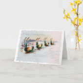 Vintage Christmas Victoriaans Funny Rhyme Kaart Fr (Gele Bloem)