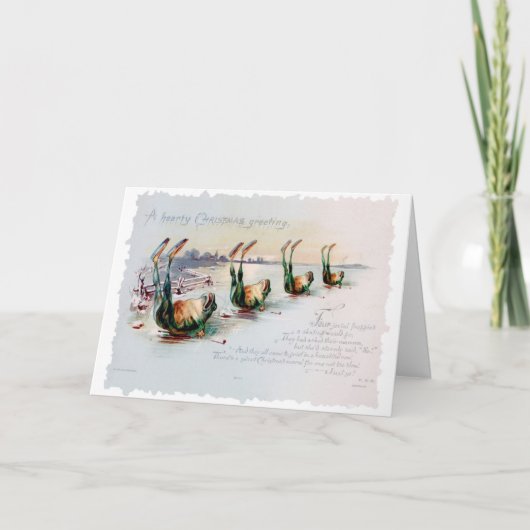 Vintage Christmas Victoriaans Funny Rhyme Kaart Fr (Voorkant)