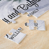 Vintage Christmas Village vrolijk en helder Legpuzzel (Zijkant)