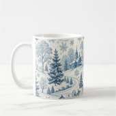 Vintage Christmas Village Winter Scene Mok (Links)