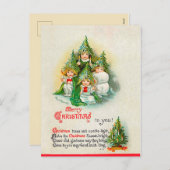 Vintage Christmas - Vrolijk kerstfeest voor jou Feestdagenkaart (Voorkant / Achterkant)