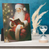 Vintage Christmas Wall Art Reading Santa Fotoplaat (Zijkant)