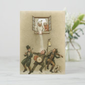 Vintage Christmas warm water Feestdagenkaart (Staand voorkant)