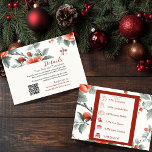 Vintage Christmas Wedding Details & reisschema Informatiekaartje<br><div class="desc">Maak van uw vintage kerstbruiloft een vrolijke affaire met onze Details & Reisschema Infographic Enclosure Kaart! Het is als een slee rit door je trouwplannen - boordevol met alle informatie die je gasten nodig hebben, verpakt in feestelijke charme! Perfecte gelegenheid om gasten op de hoogte te houden van aankomende hotel-...</div>